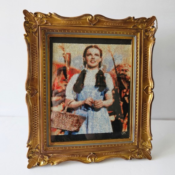 Wizard of Oz 'Dorothy' Handmade Cross Stitch Judy Garland Art